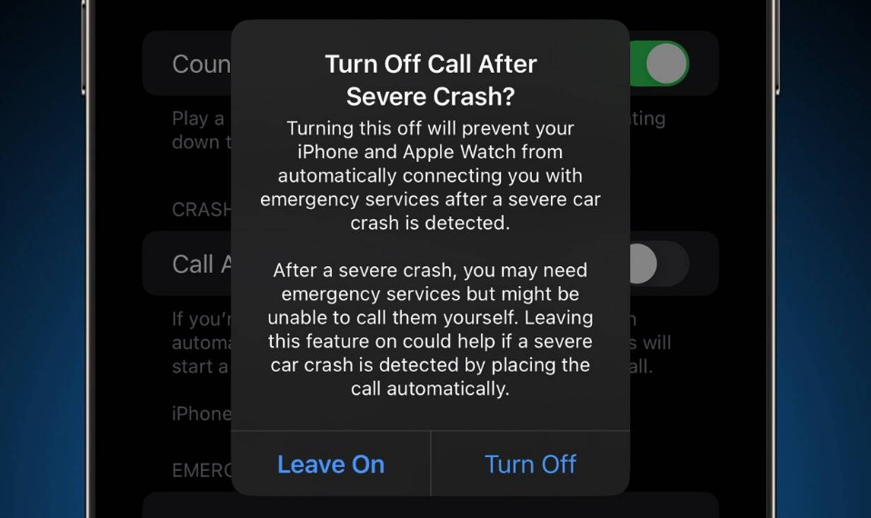 江达苹果14维修分享 iPhone 14 和 Apple Watch 上关闭崩溃检测 