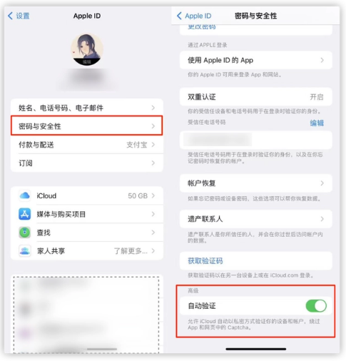 江达苹果手机维修分享iOS 16 自动验证功能开启方法 