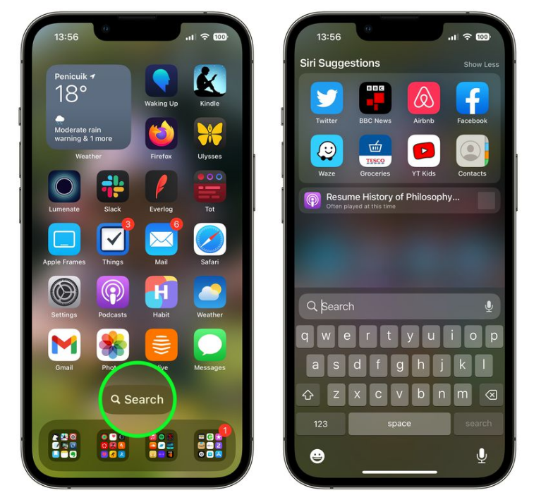 江达苹果手机维修分享升级到 iOS 16 后，如何删除主屏幕上的搜索按钮 
