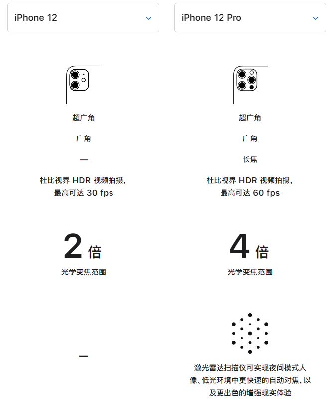 江达苹果手机维修分享苹果 iPhone 12 与 iPhone 12 Pro 选哪款 